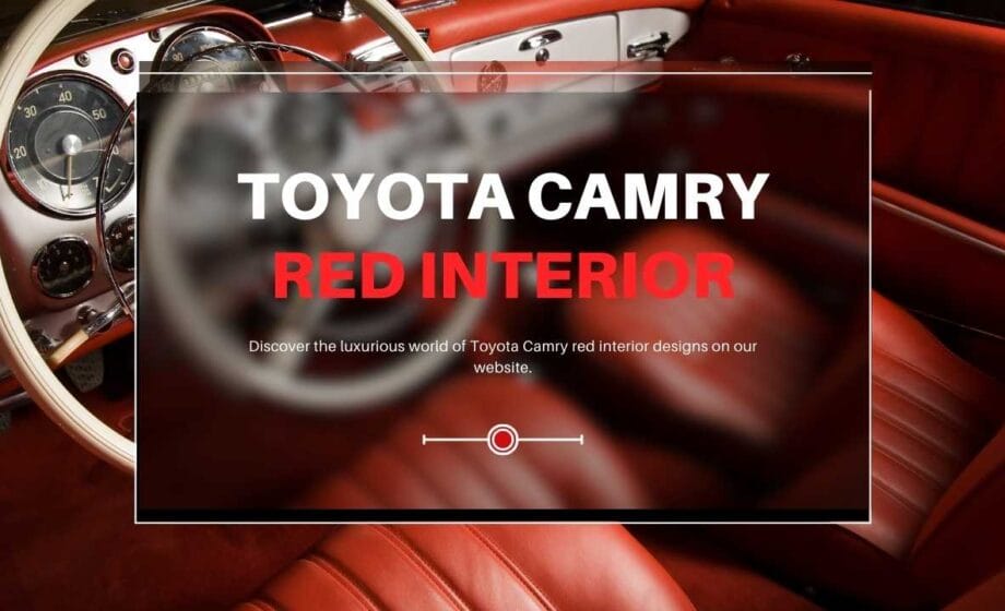 toyota camry red interior